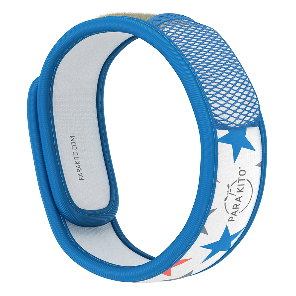 Viên Chống Muỗi PARA’KITO™ Kèm Vòng Đeo Tay Bằng Vải Hoa Văn Ngôi Sao (Loại 2 Viên) - PARA’KITO™ Mosquito Repellent Star Graphic Band With 2 Tablets - PGWB04