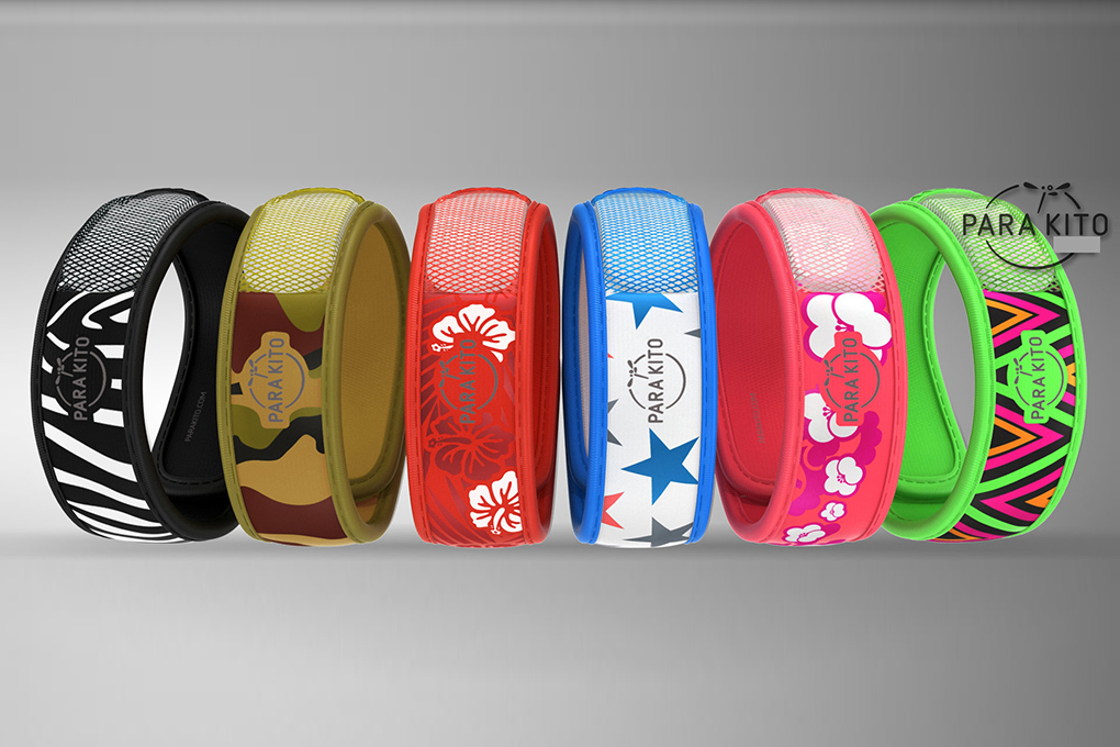 Viên Chống Muỗi PARA’KITO™ Kèm Vòng Đeo Tay Bằng Vải Hoa Văn Anh Đào (Loại 2 Viên) - PARA’KITO™ Mosquito Repellent Sakura Graphic Band With 2 Tablets - PGWB05