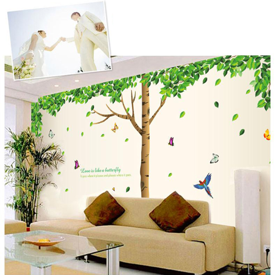 Decal dán tường hình cây bóng mát - PK01
