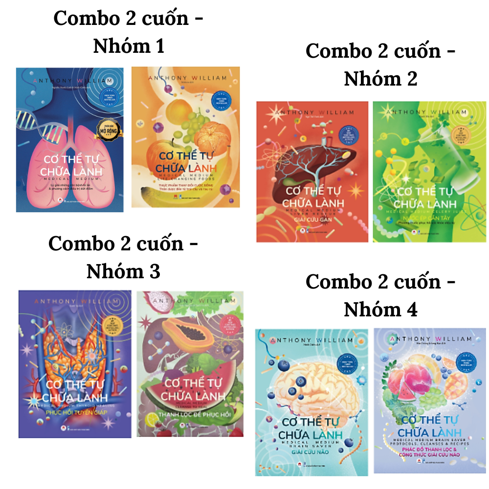 Combo 2 Cuốn Cơ Thể Tự Chữa Lành - Cuốn 1 mở rộng và Thực Phẩm Thay Đổi Cuộc Sống