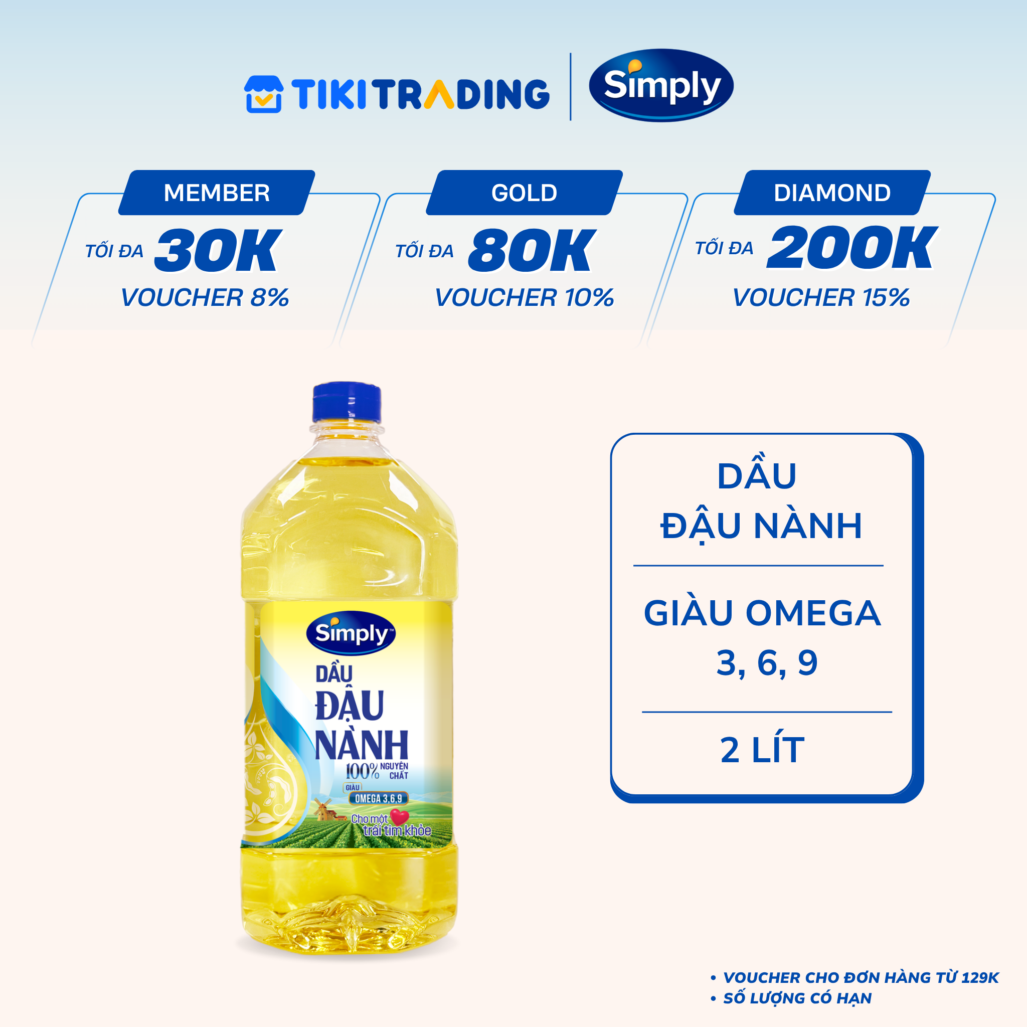 Dầu Đậu Nành Simply 1L / 2L / 5L - 2Lít