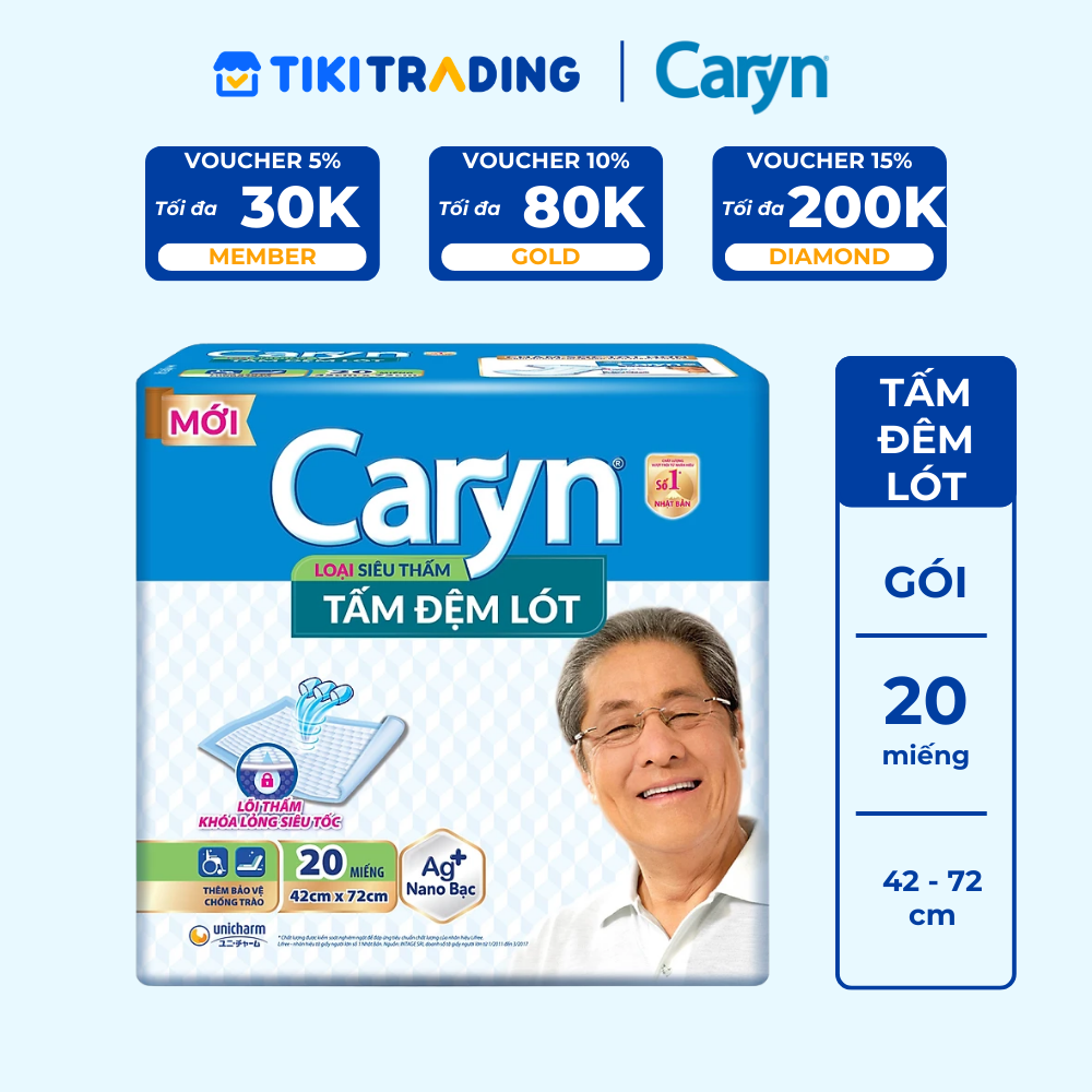 Tấm Đệm Lót Siêu Thấm Caryn 20 Miếng