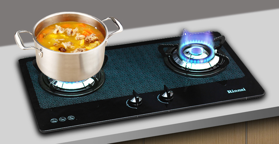 Bếp Ga Âm Rinnai RVB-2BGN - Đen- Hãng chính hãng