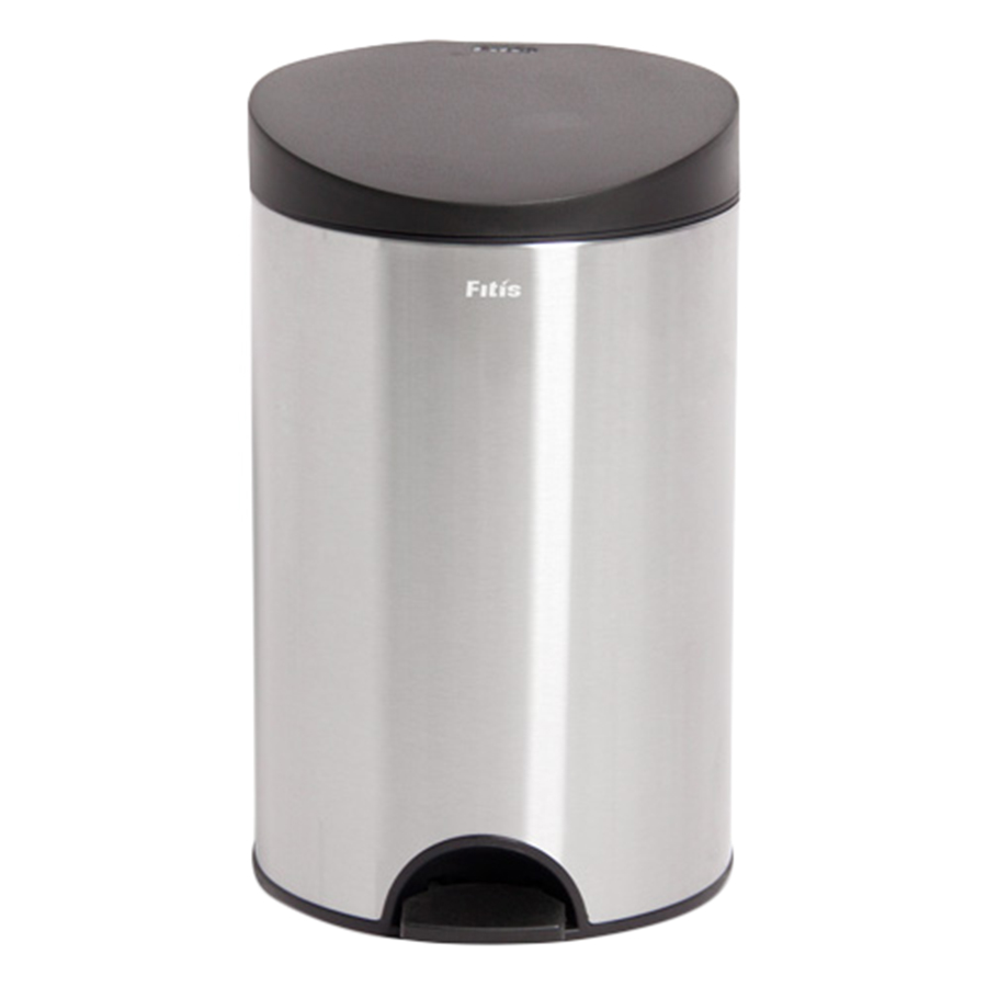 Thùng rác inox FITIS đạp tròn nhỏ RPS1-901 - inox - 12L