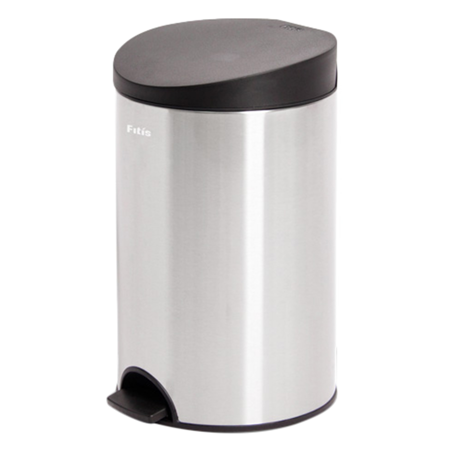 Thùng rác inox FITIS đạp tròn nhỏ RPS1-901 - inox - 12L