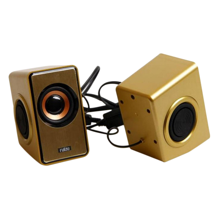 Loa Vi Tính 2.0 Ruizu RS-320 (Gold) - Hàng nhập khẩu