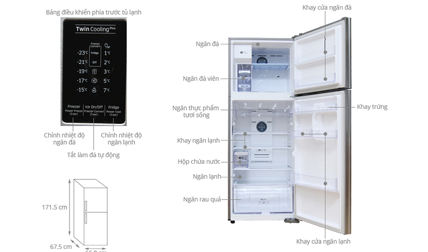 Tủ Lạnh Inverter Samsung RT38K5982SL/SV (368L) - Bạc - Hàng chính hãng