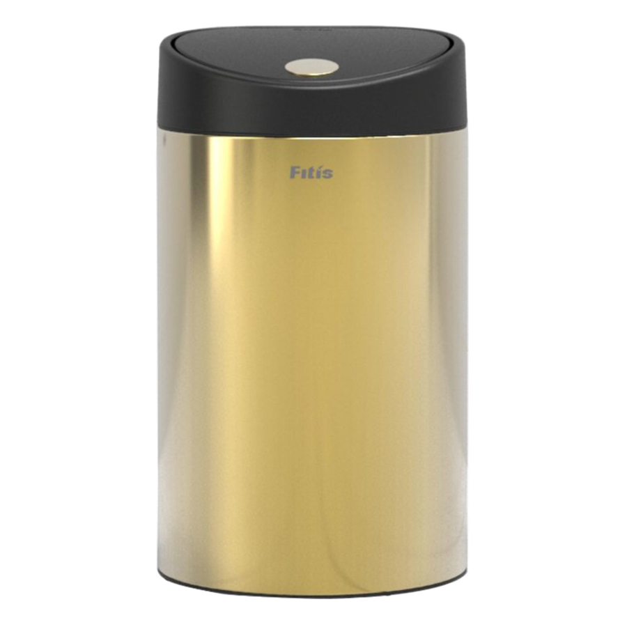 Thùng rác inox Fitis Gold limited - nhấn tròn nhỏ 12L