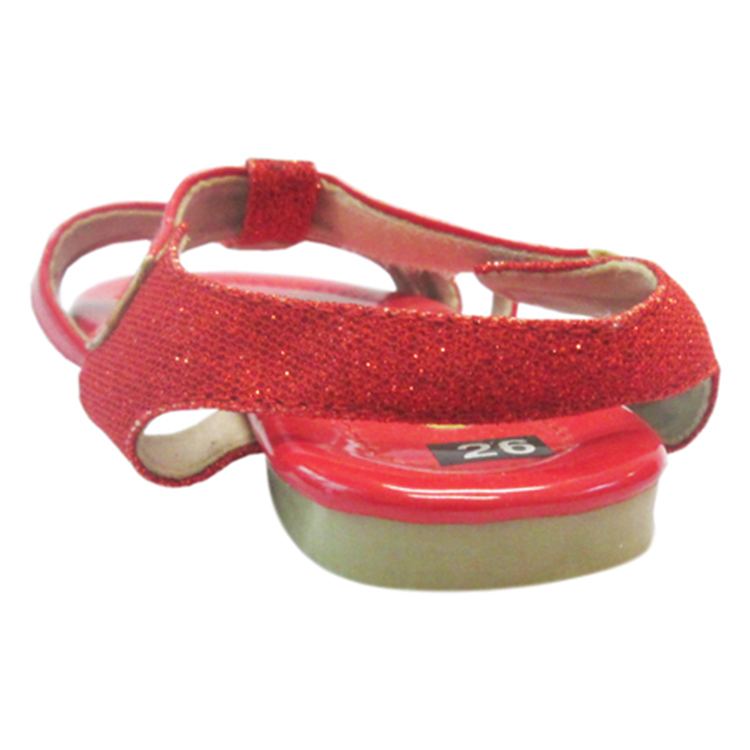 Sandals Bé Gái Up&amp;Go S01-259-RED Phối Kim Tuyến - Đỏ