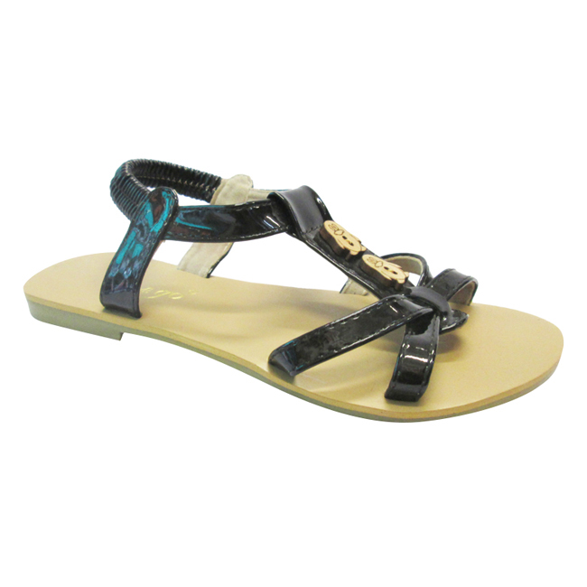 Sandals Bé Gái Up&amp;Go Phối Nút Gỗ S01-263-BLA - Đen