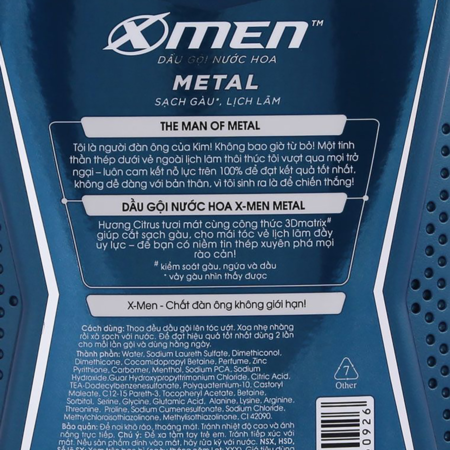 Dầu Gội Nước Hoa X-Men Metal (650g)