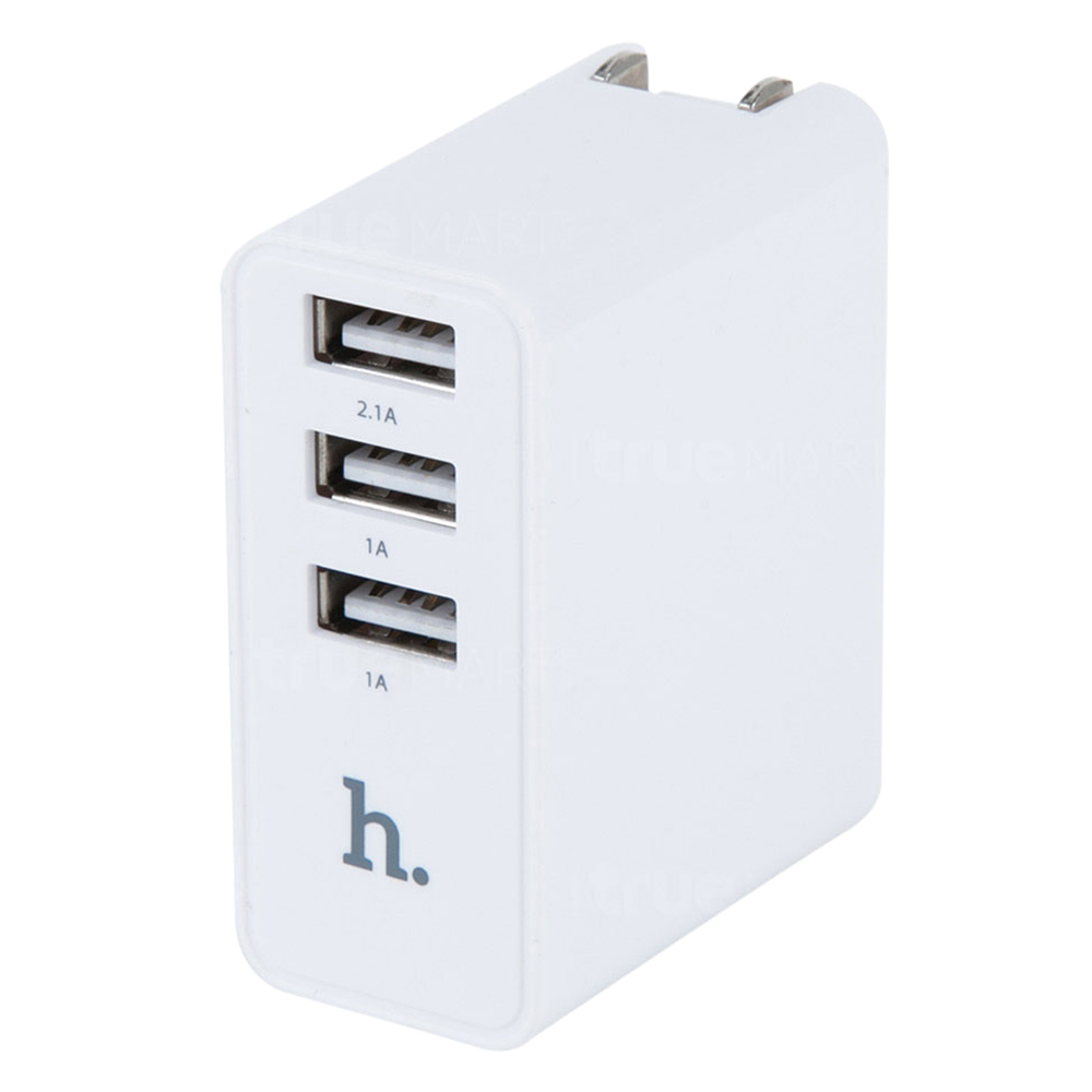 Adapter Sạc  Hoco C1 Travel 3 cổng USB SAP025-WE - Trắng - Hàng Chính Hãng