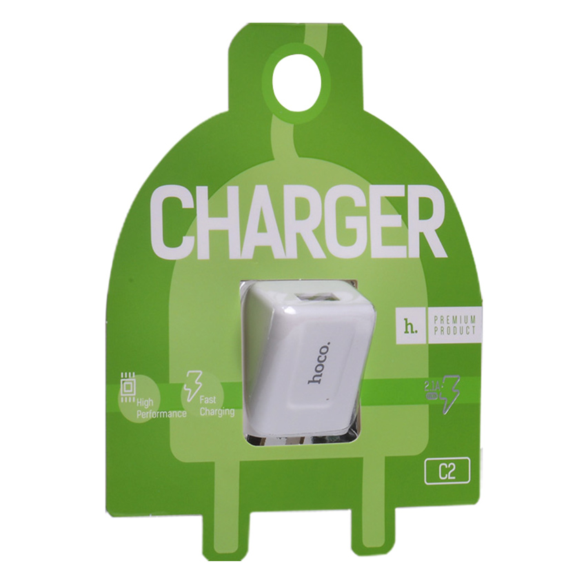 Sạc Hoco C2 Smart Charger with 1 USB - White - Hàng chính hãng