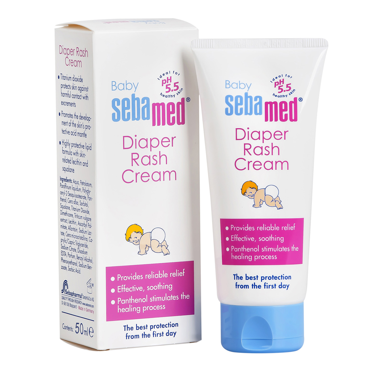 Kem Chống Hăm Cho Bé pH 5.5 Baby Sebamed Diaper Rash Cream SBB03B (50ml)