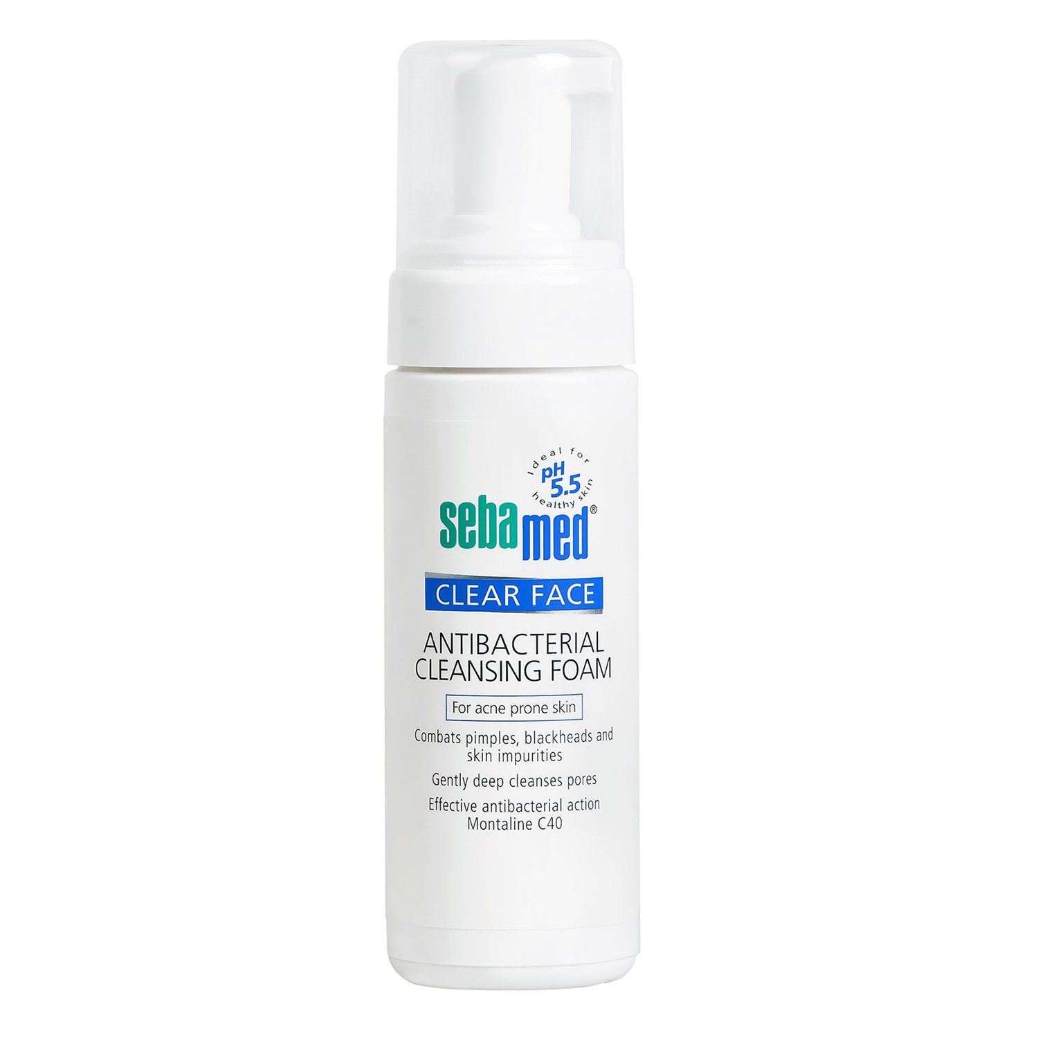 Sữa Rửa Mặt Tạo Bọt Trị Mụn Sebamed Ph5,5 Clear Face Antibacterial Cleansing Foam - SCF01B - 50ml