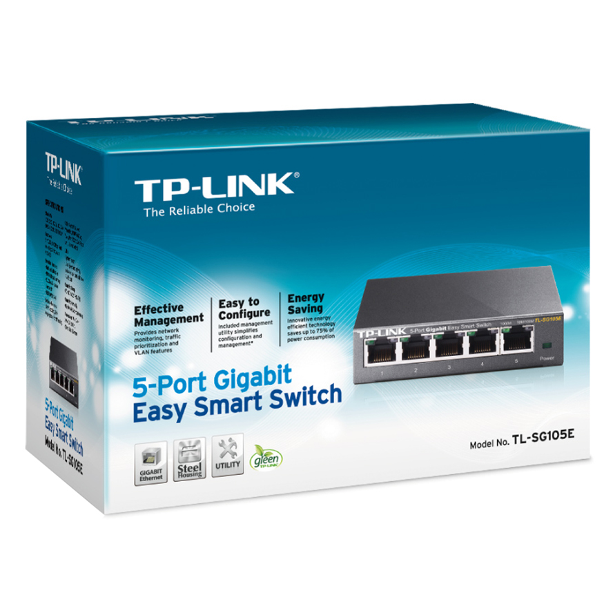 TP-Link TL-SG105E - Gigabit Easy Smart Switch 5 Port - Hàng Chính Hãng