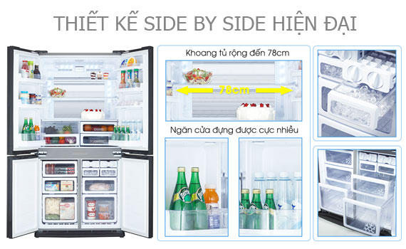 Tủ Lạnh Inverter Sharp SJ-FX680V-WH - Hàng chính hãng
