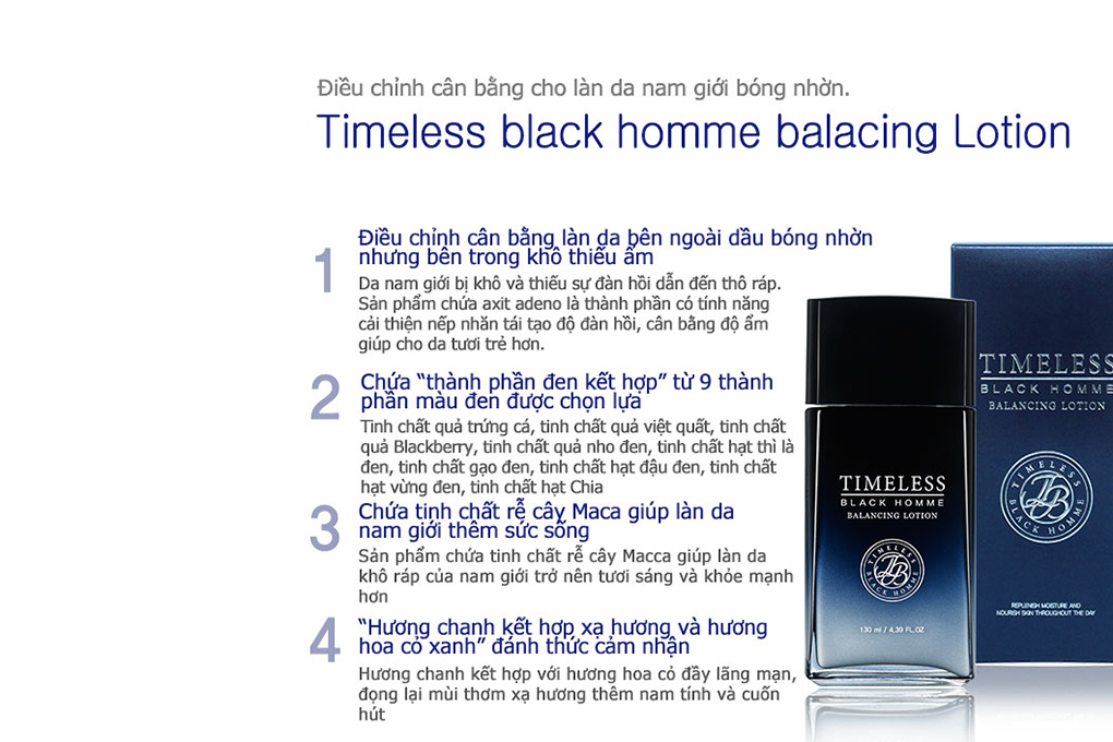 Lotion Dưỡng Da Cho Nam Giới SNP Timeless Black Homme Balancing Lotion - SNP003 (130ml)