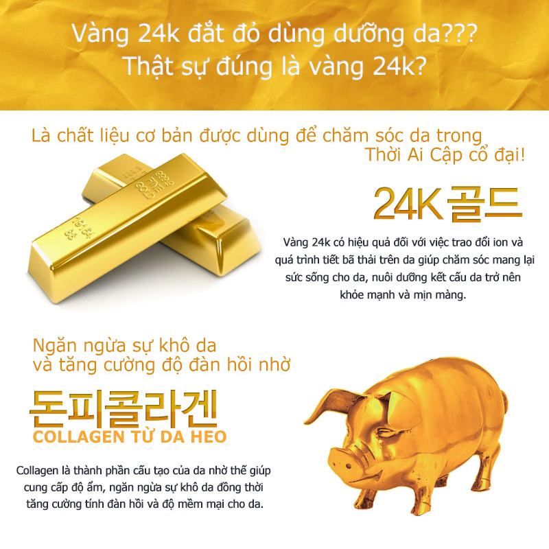 Mặt Nạ Dưỡng Chứa Gold Collagen SNP Gold Collagen Ampoul Mask - SNP006