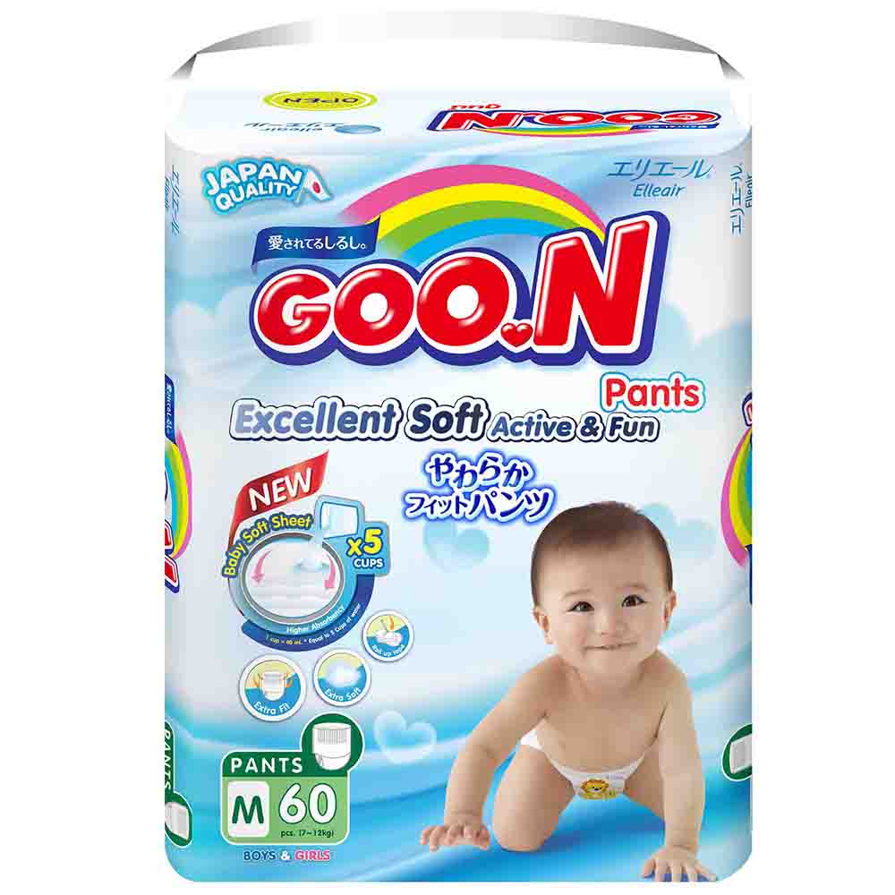 Combo 3 Gói Tã Quần Goo.n Slim Gói Cực Đại M60 (60 Miếng)