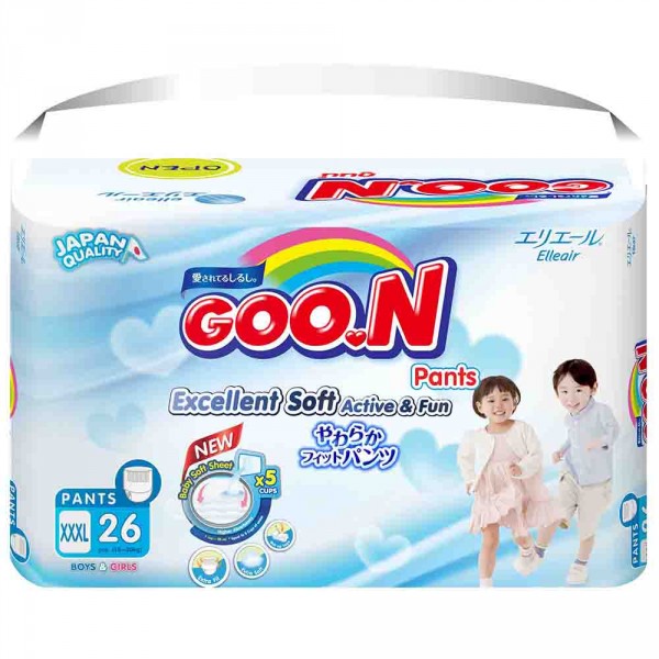 Combo 4 Gói Tã Quần Goo.n Slim Gói Cực Đại XXXL26 (26 Miếng)