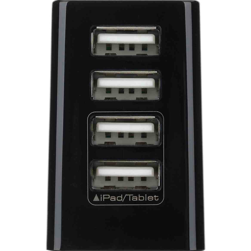 Adapter Sạc Rock Space Rocket Travel 4 Cổng USB - Hàng Chính Hãng