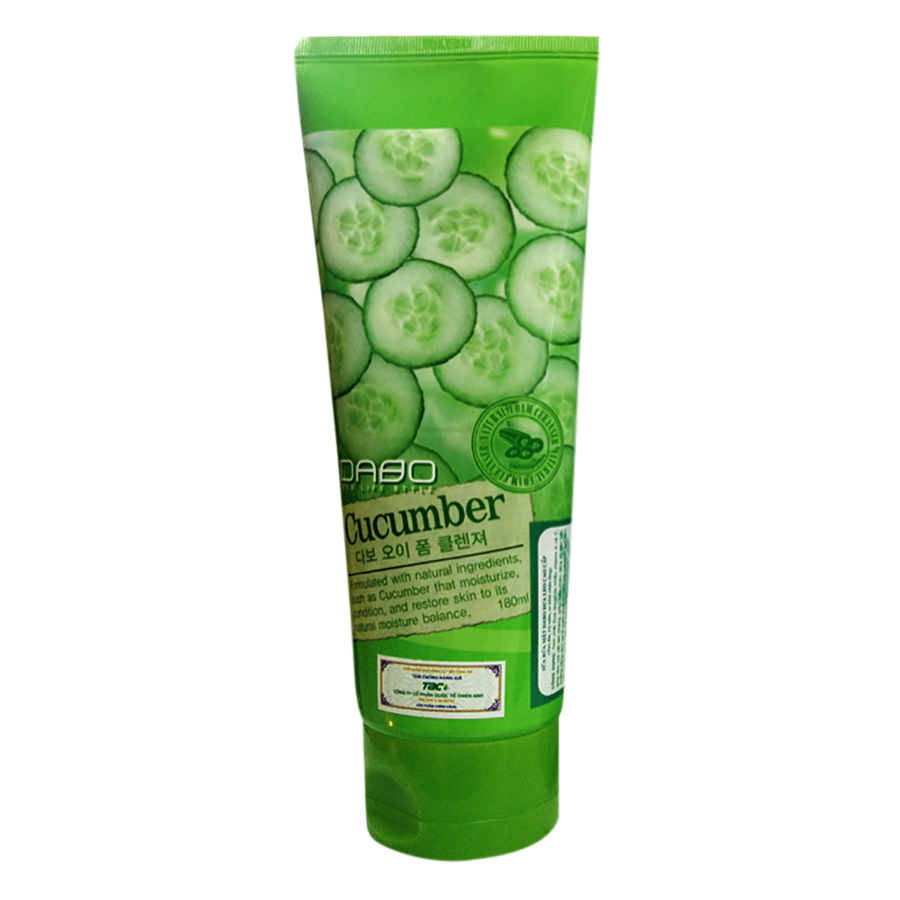 Sữa Rửa Mặt Dưa Leo Trắng Da Mềm Mịn Dabo Cucumber SRMDB-DL (180ml)