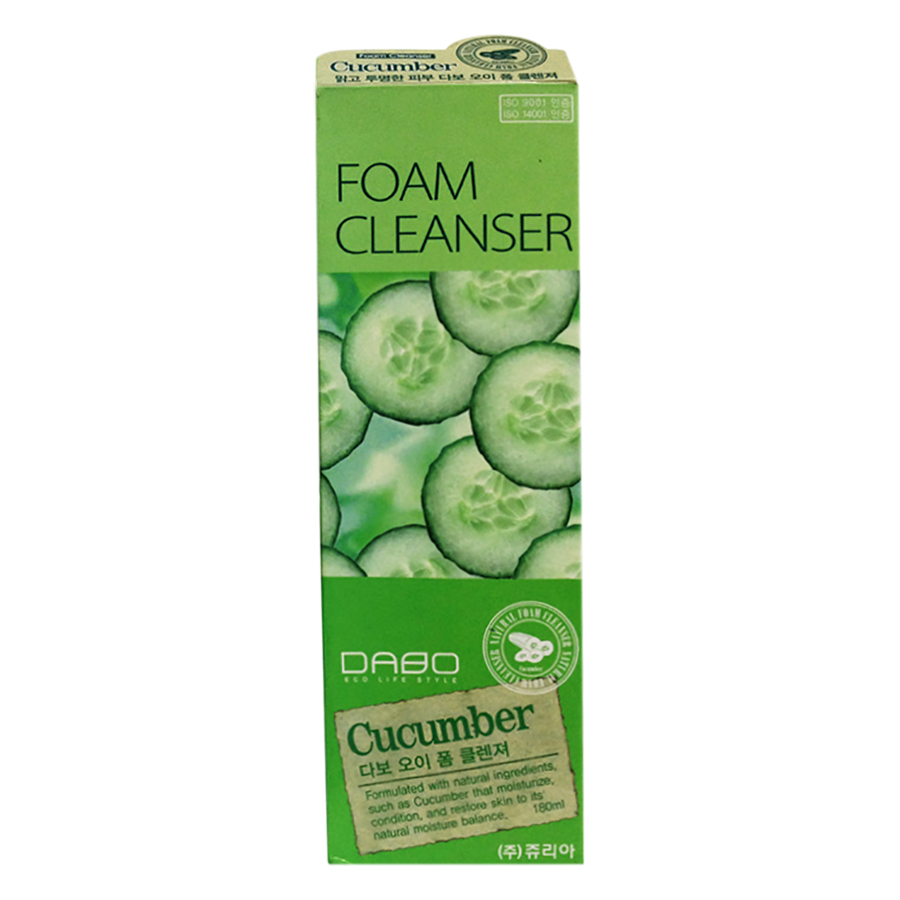 Sữa Rửa Mặt Dưa Leo Trắng Da Mềm Mịn Dabo Cucumber SRMDB-DL (180ml)