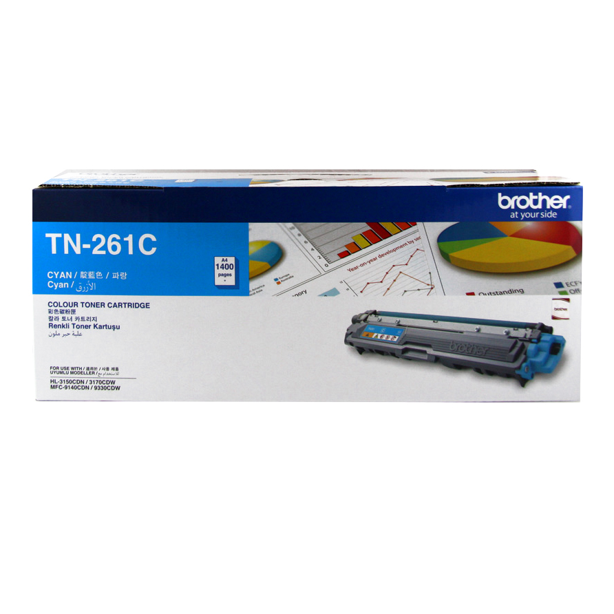 Brother TN-261C Toner Cho HL-3150CDN/3170CDW/MFC-9140CDN/9330CDW - Hàng Chính Hãng