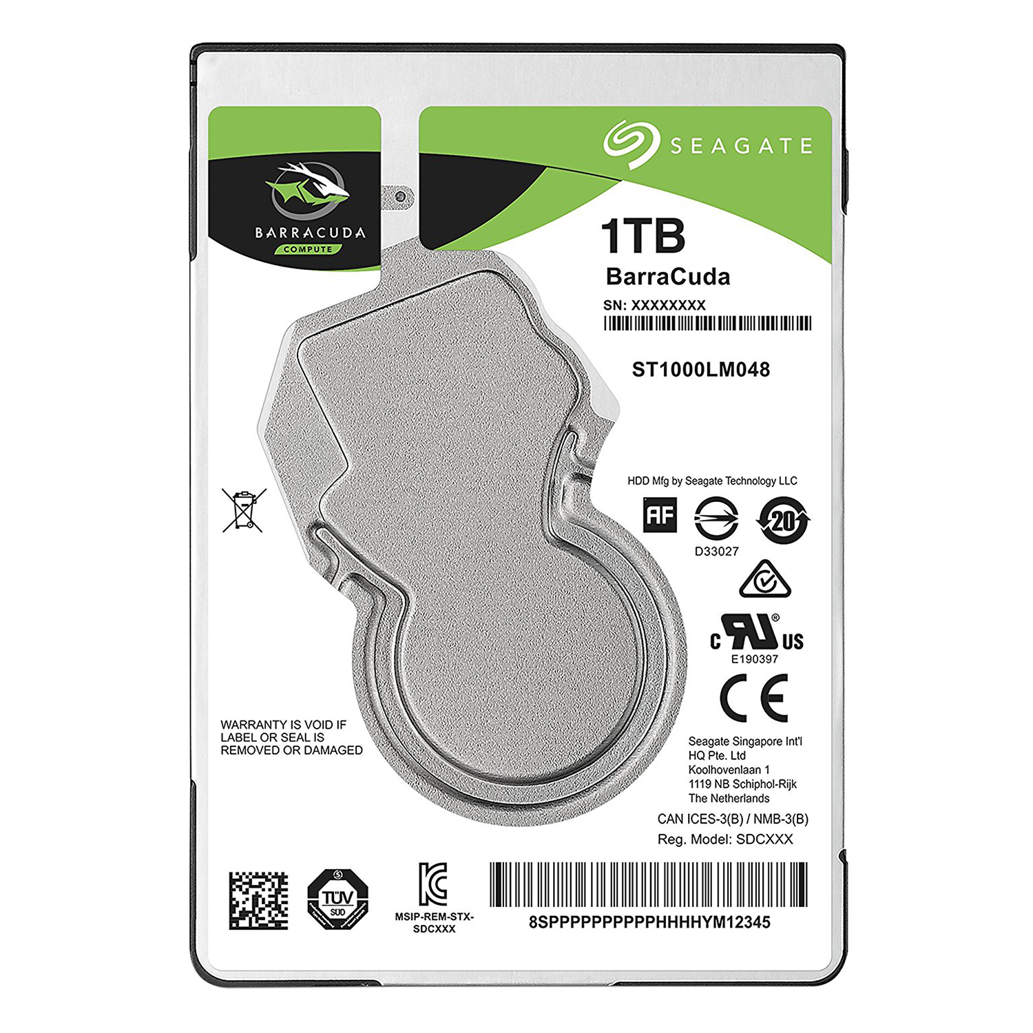 Ổ Cứng HDD Laptop Seagate BarraCuda 1TB/128MB/2.5/5400 - ST1000LM048 - Hàng chính hãng