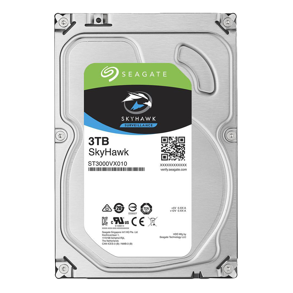 Ổ Cứng HDD Video Seagate SkyHawk 3TB/64MB/3.5 - ST3000VX010 - Hàng chính hãng