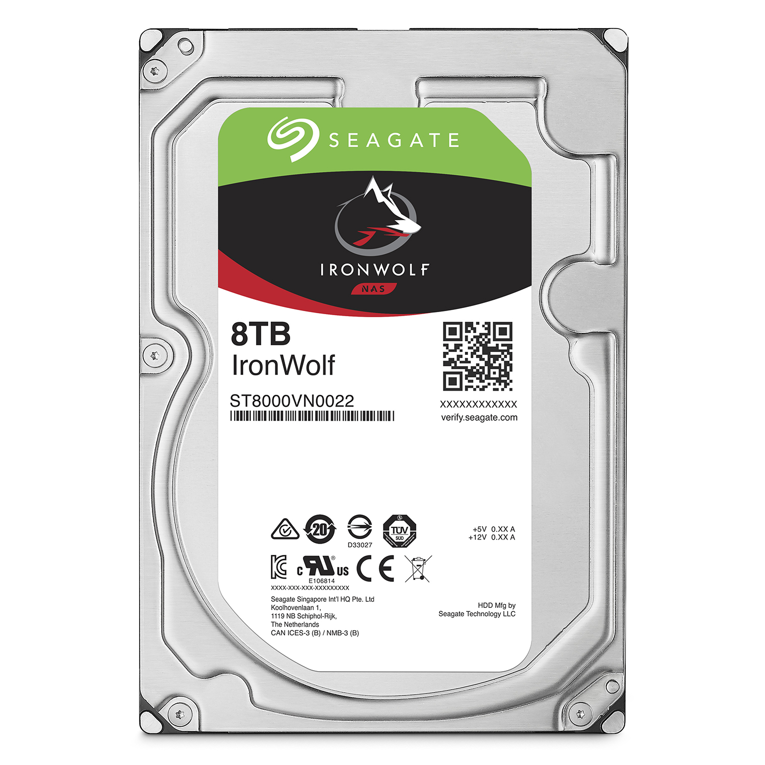 Ổ Cứng HDD Seagate IronWolf 8TB/256MB/3.5 - ST8000VN0022 - Hàng chính hãng