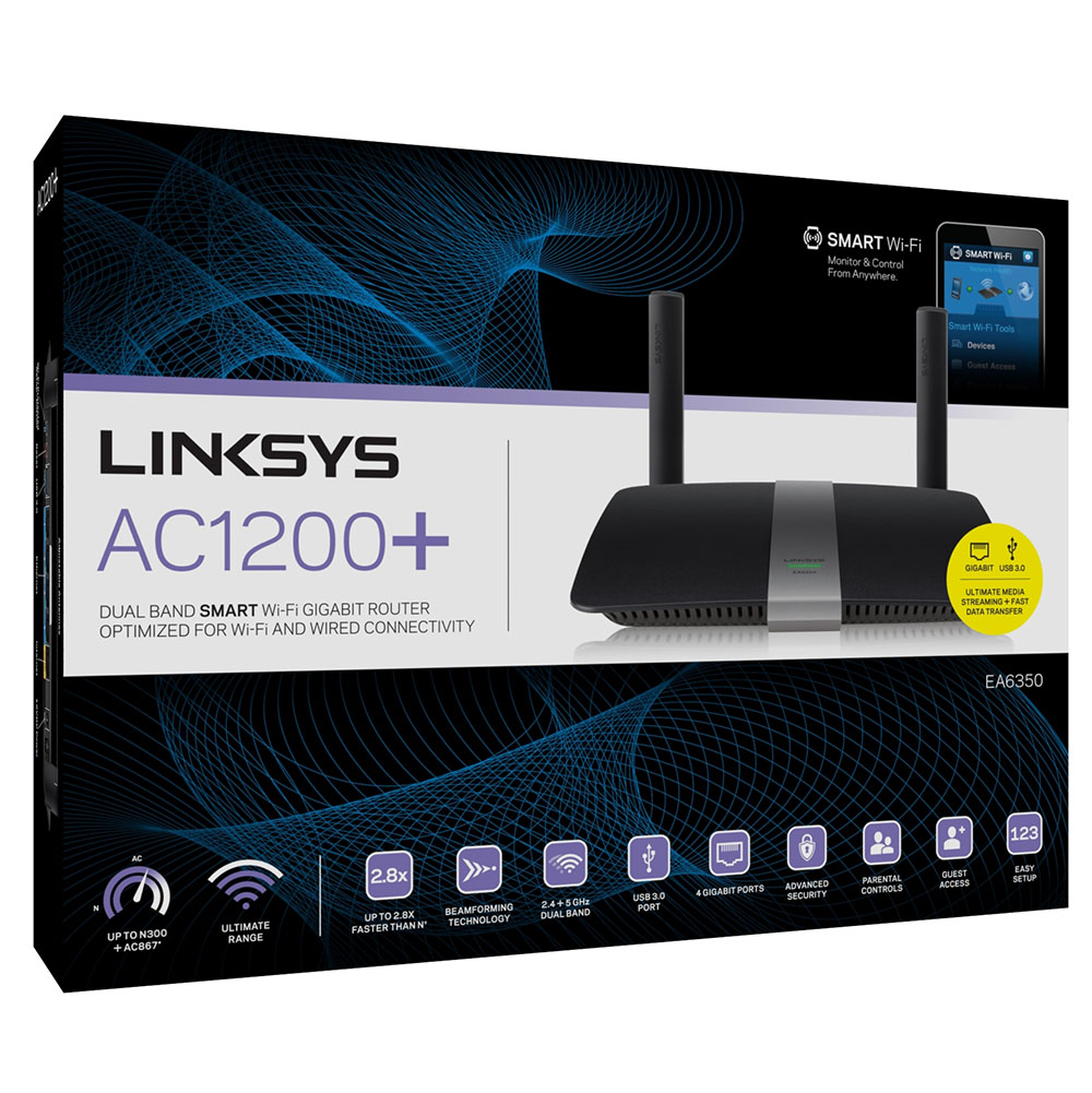 Linksys EA6350 - Router Wifi Chuẩn AC 1167Mbps - Hàng Chính Hãng