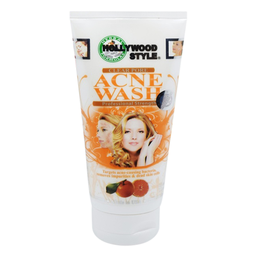 Sữa Rửa Mặt hỗ trợ Trị Mụn Hollywood Style Clear Pore Acne Wash (150ml)