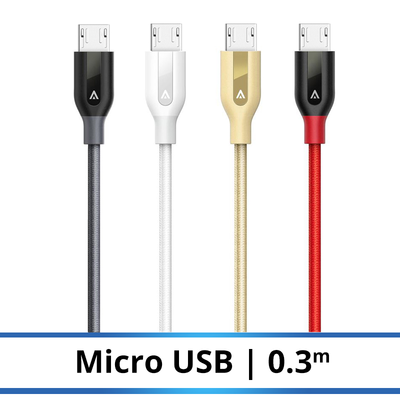 Dây Cáp Sạc Micro USB Anker PowerLine+ 0.3m - A8141 - Hàng Chính Hãng