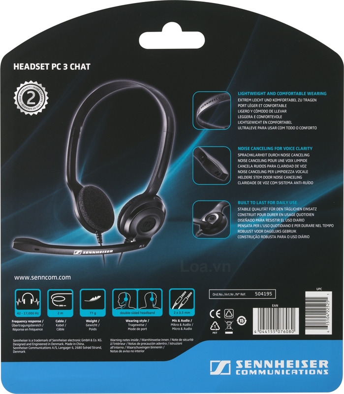 Tai Nghe Chụp Tai Sennheiser PC 3 CHAT - Hàng Chính Hãng