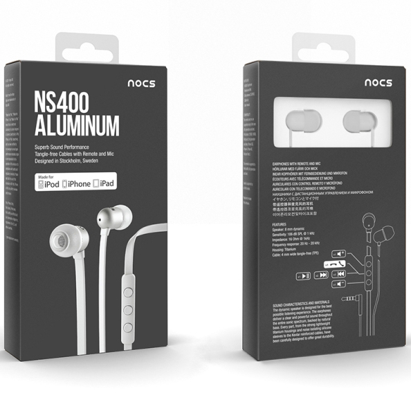 Tai Nghe Nhét Tai Nocs NS400 Aluminum Andoird - Hàng Chính Hãng