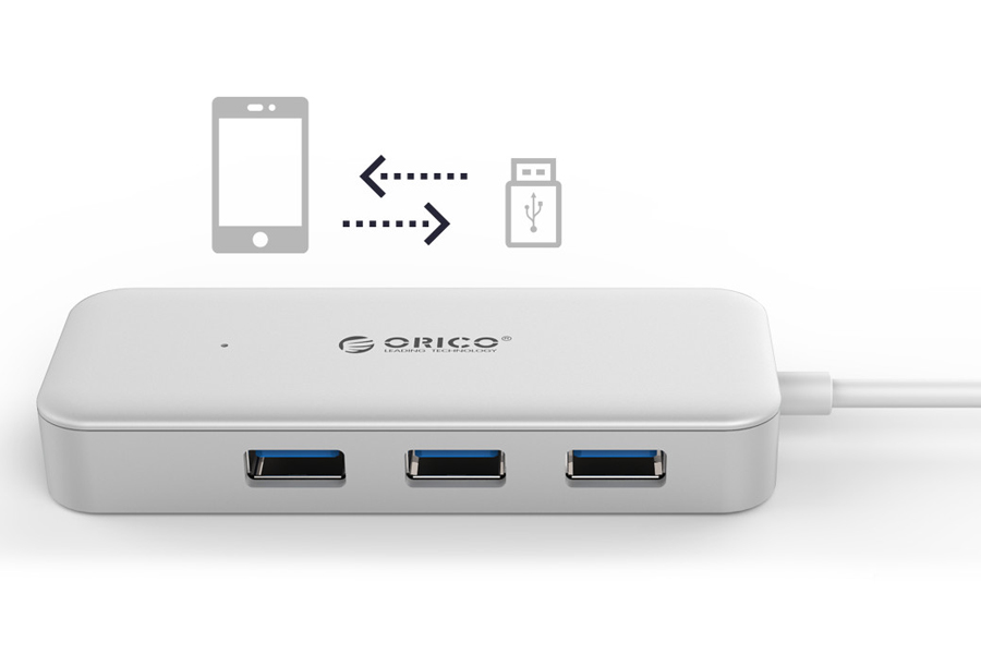 Hub USB 3.0 Type C Orico 4 Cổng TC4U-U3 - Hàng Chính Hãng