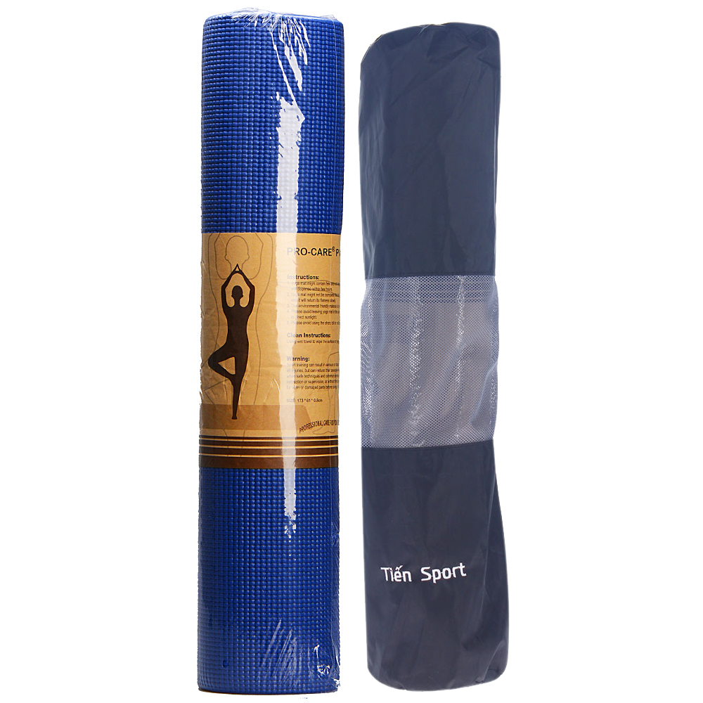 Combo Thảm Yoga Và Bao Đựng (Màu Xanh Dương)