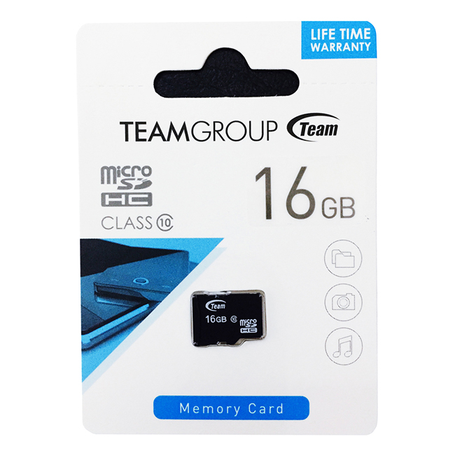 Thẻ Nhớ 16GB Class 10 Team Micro SDHC - Hàng Chính Hãng