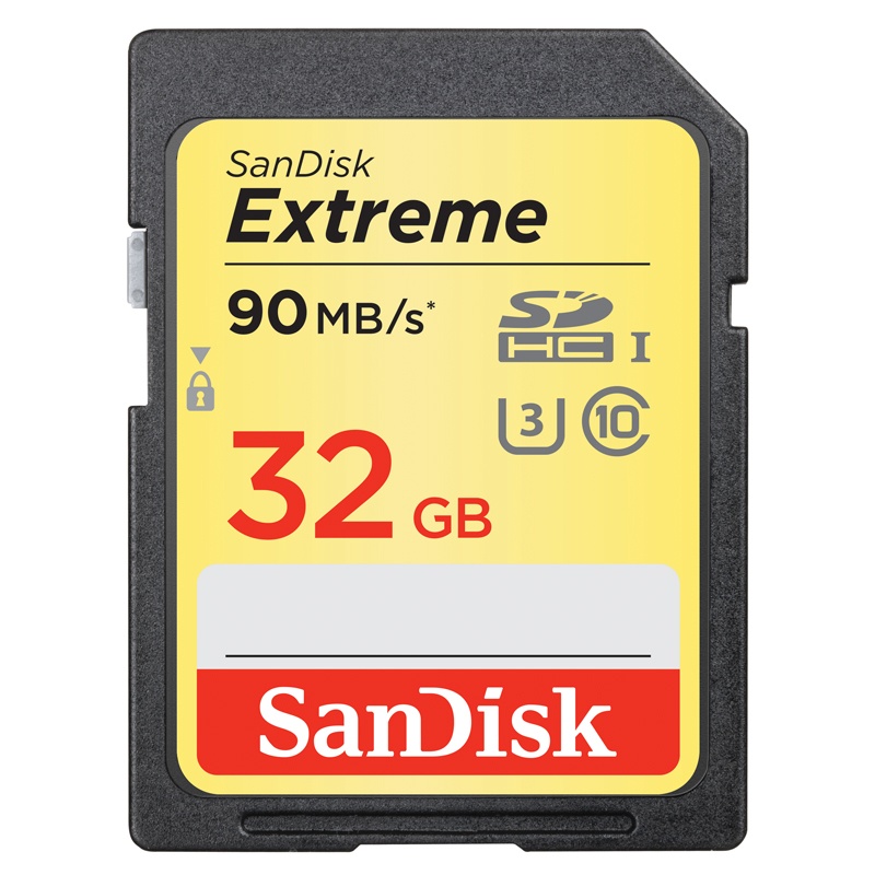 Thẻ Nhớ SanDisk SDHC Extreme 32GB 90MB/s (V30) - Hàng Chính Hãng