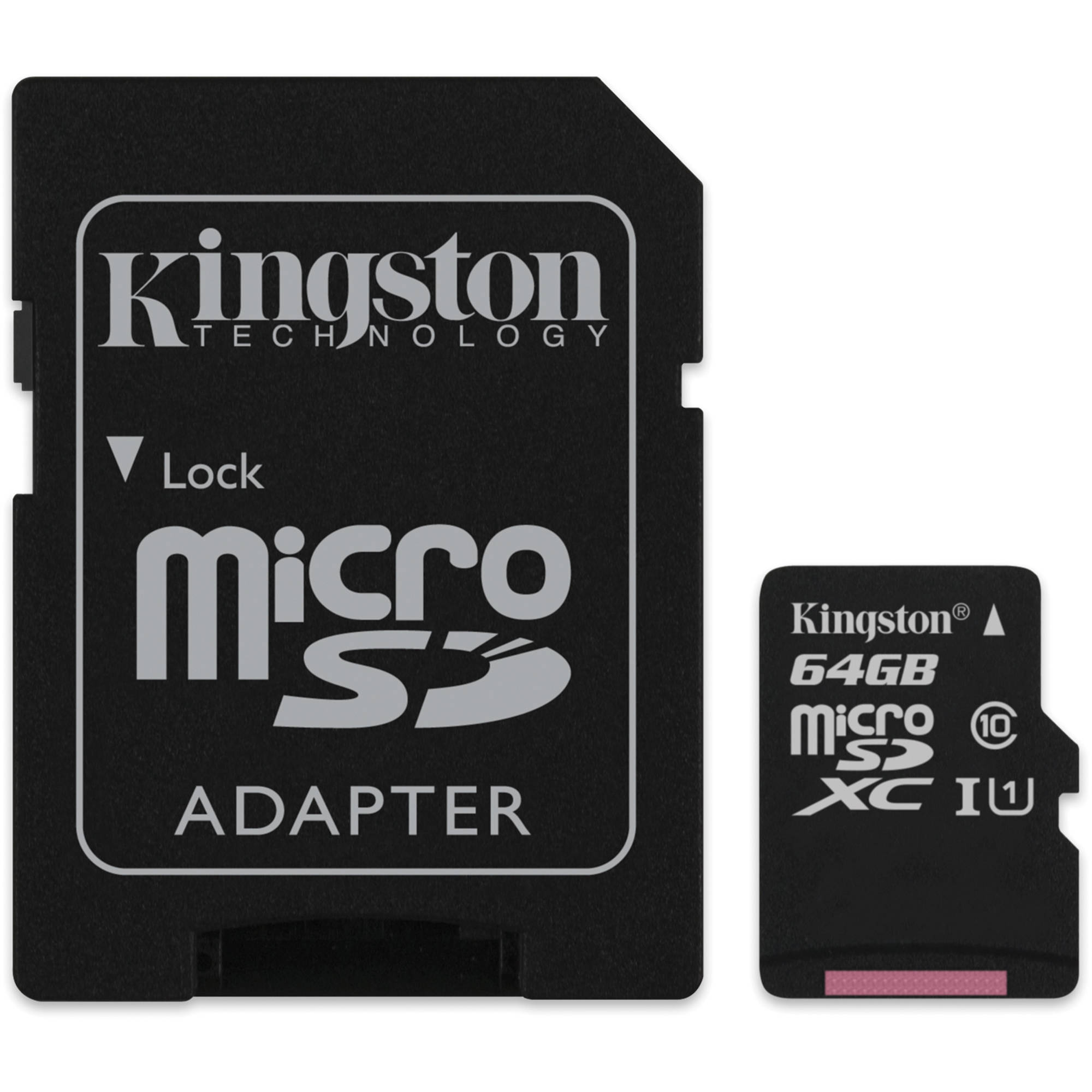 Thẻ Nhớ  Micro SD Kingston 64GB Class 10 + Adapter - Hàng Chính Hãng