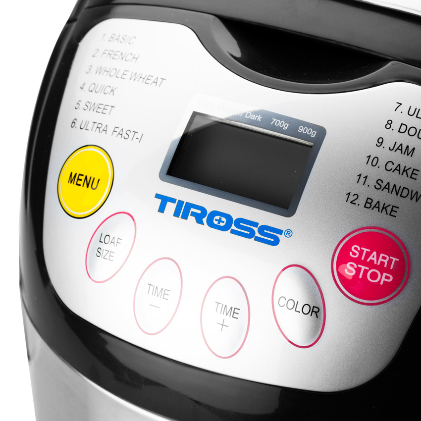 Máy Làm Bánh Mì Tiross 12 Chức Năng TS821 - Hàng chính hãng