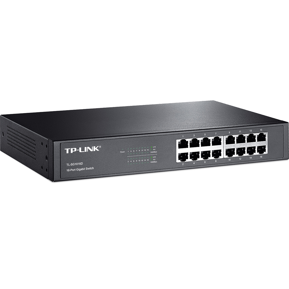 TP-Link  TL-SG1016D - Switch Lắp Tủ/Để bàn 16 Cổng Tốc Độ Gigabit - Hàng Chính Hãng