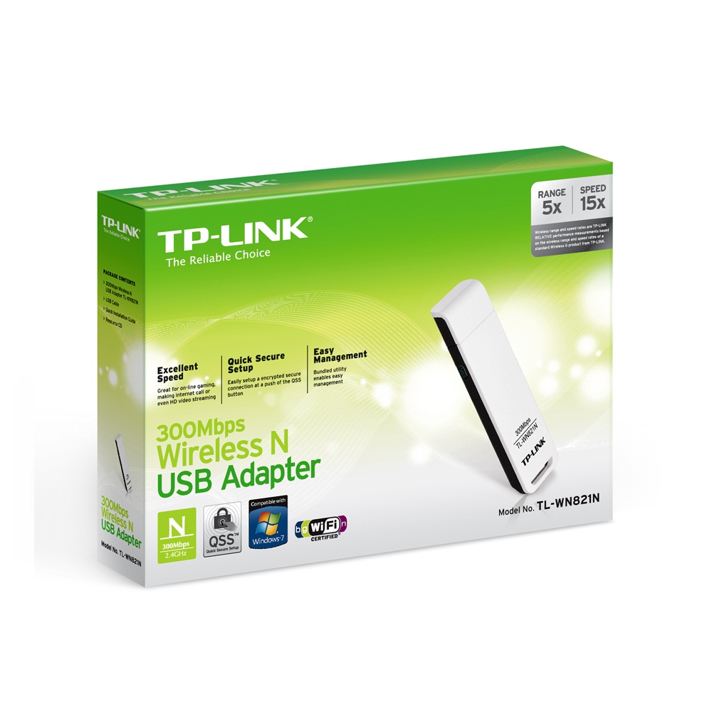 TP-Link TL-WN821N - USB Wifi Chuẩn N Tốc Độ 300Mbps - Hàng Chính Hãng