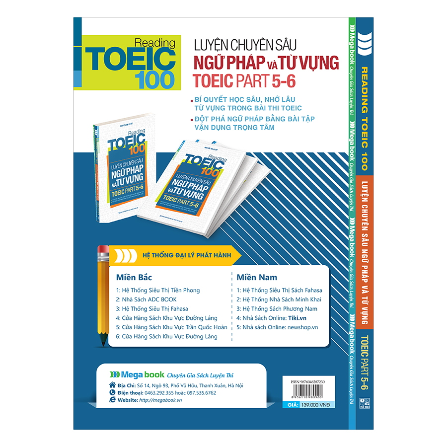 Reading TOEIC 100 - Luyện Chuyên Sâu Ngữ Pháp Và Từ Vựng TOEIC Part 5 6