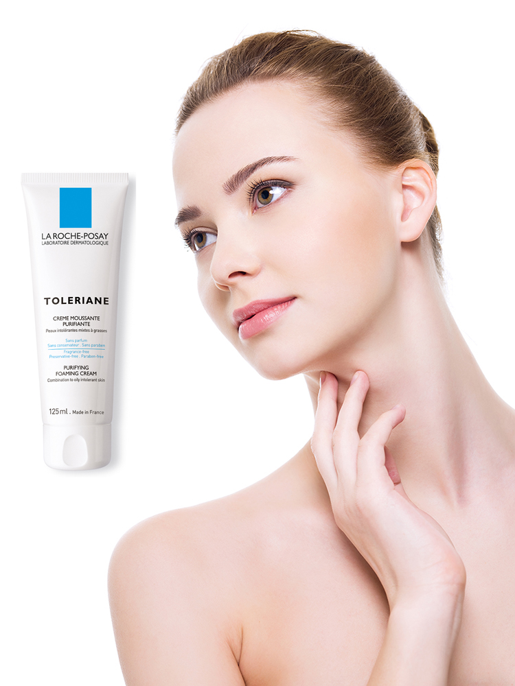 Sữa rửa mặt tạo bọt cho da hỗn hợp & da dầu rất nhạy cảm & kích ứng La Roche-Posay Toleriane Foaming Cream (125ml)