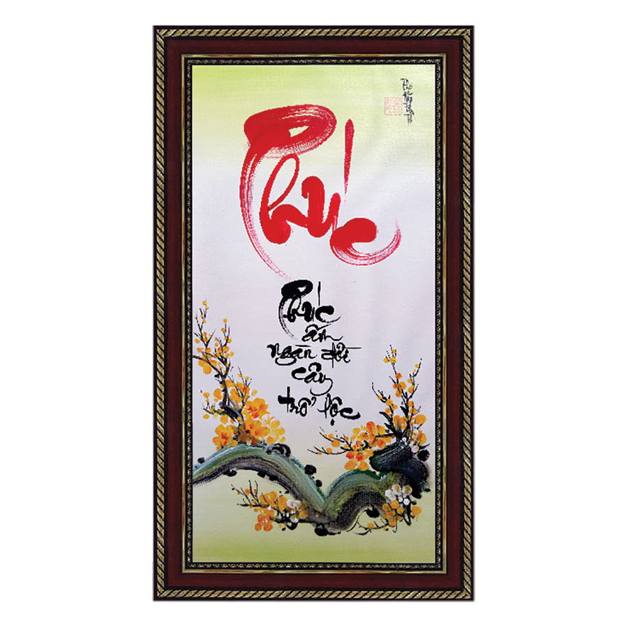 Tranh thư pháp Chữ Phúc (38 x 68 cm) Thế Giới Tranh Đẹp