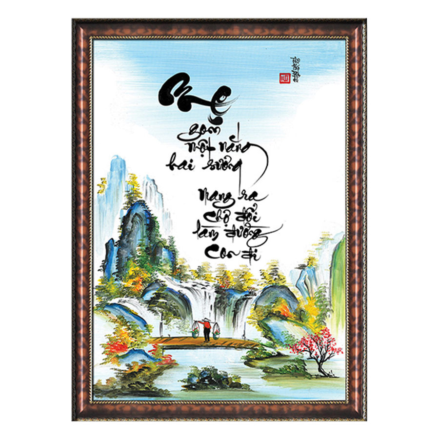 Tranh Thư Pháp TÌNH MẸ (TP_41X56-12) (41 x 56 cm) Thế Giới Tranh Đẹp