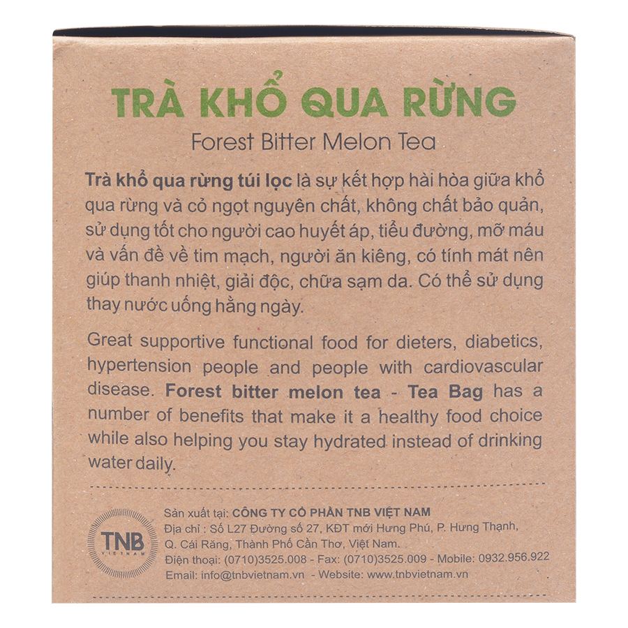 Bộ 3 Trà Túi Lọc Khổ Qua Rừng Mudaru (50 Túi / Hộp)